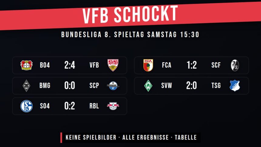 BUNDESLIGA · 8. SPIELTAG · SAMSTAG 15:30 – Konferenz-Rückblick