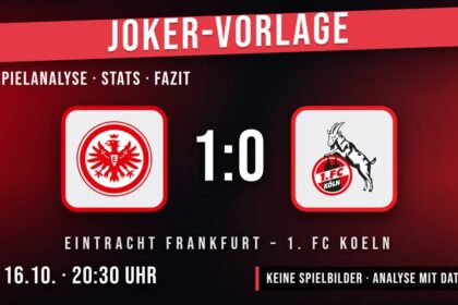 Eintracht Frankfurt gegen 1. FC Köln 1:0 – Spielanalyse