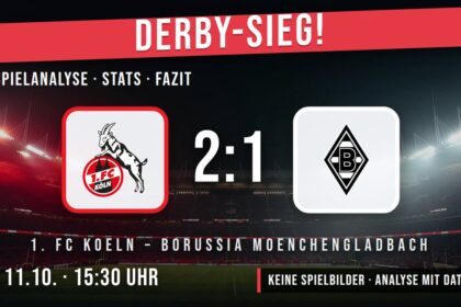 1. FC Köln gegen Borussia Mönchengladbach 2:1 – Spielanalyse
