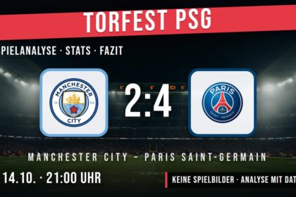 Manchester City gegen Paris Saint-Germain 2:4 – Spielanalyse
