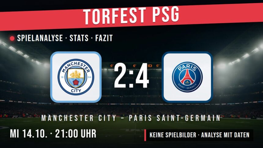 Manchester City gegen Paris Saint-Germain 2:4 – Spielanalyse