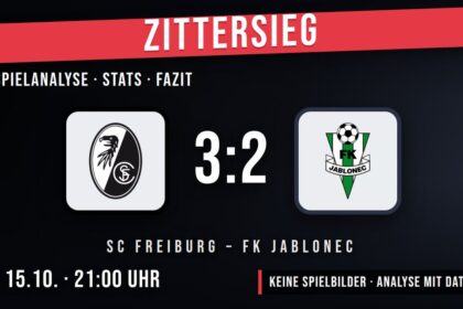SC Freiburg gegen FK Jablonec 3:2 – Spielanalyse