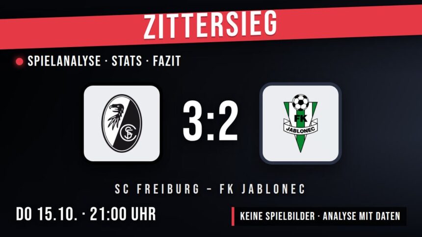 SC Freiburg gegen FK Jablonec 3:2 – Spielanalyse